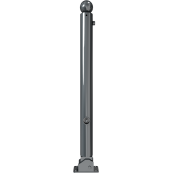 Ornamental bollard | Series 475B | � 76 mm | foldable, self-engaging lockto be fixed by plugs, with base plate 100 x 150 mm | with triangular locking mechanism acc. with DIN 3223 | without eyelet